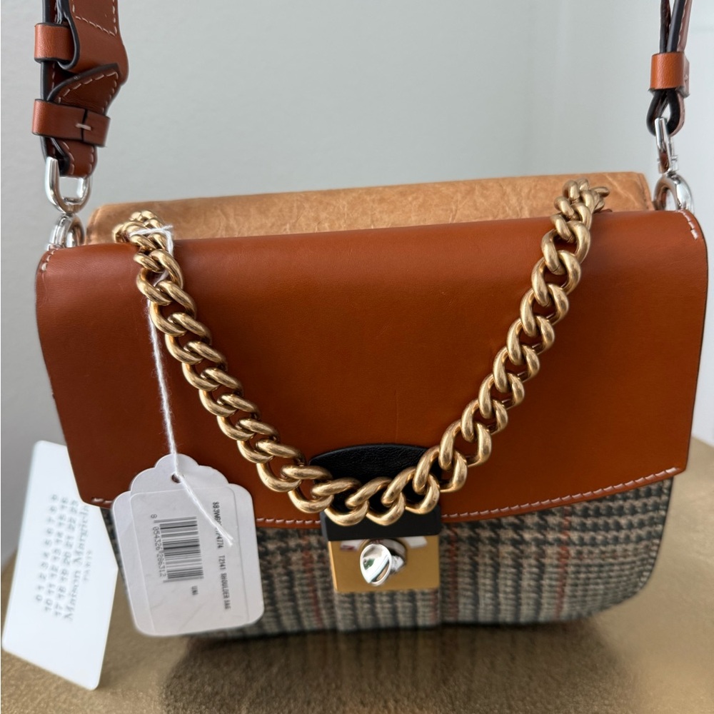 Maison Margiela Brown and Gold Crossbody Bag BNWT retails for $2190!!